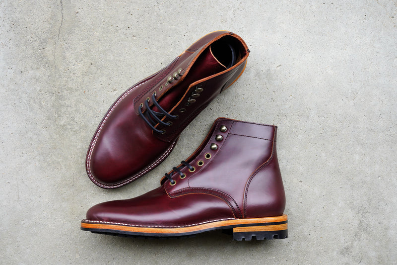 The Allen Stitchdown - Bordeaux Veg Tan (618)