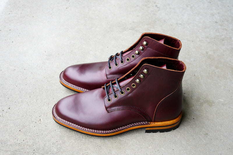 The Allen Stitchdown - Bordeaux Veg Tan (618) Factory Second