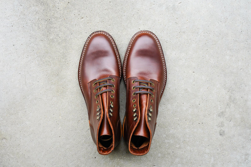 The Allen Stitchdown - Chestnut Veg Tan (618) Try-On's