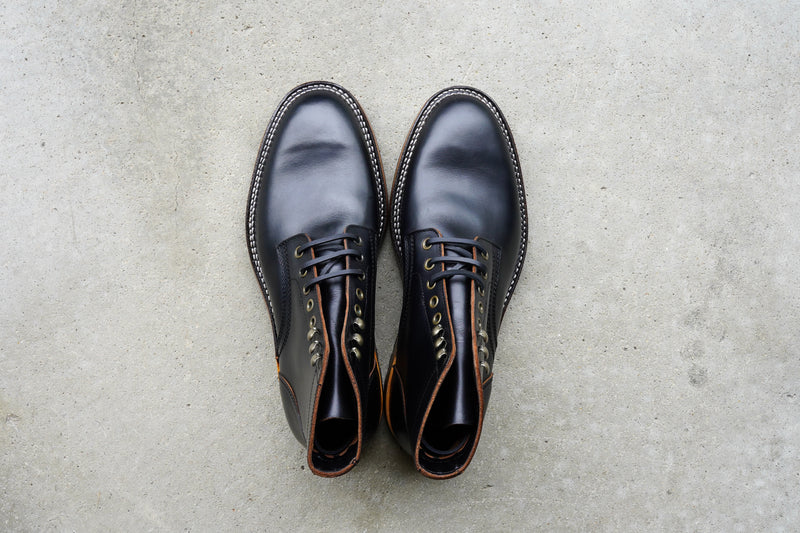 The Allen Stitchdown - Black Veg Tan Teacore (618) Try-on's