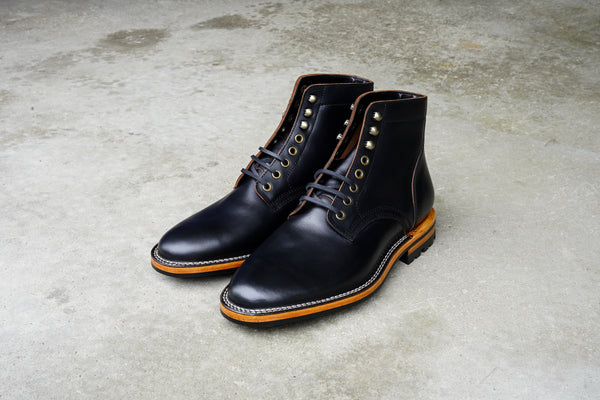 The Allen Stitchdown - Black Veg Tan Teacore (618) Try-on's