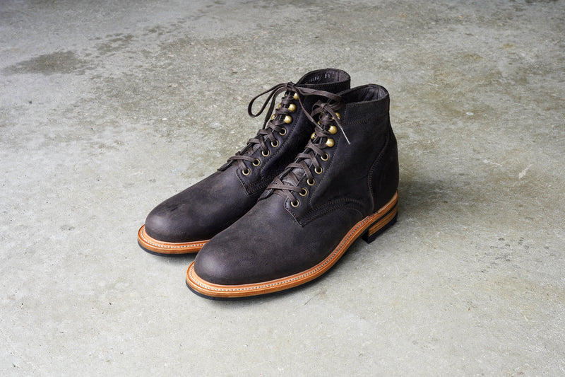 The Allen - Charcoal Brown Waxed Unicorn (602M)